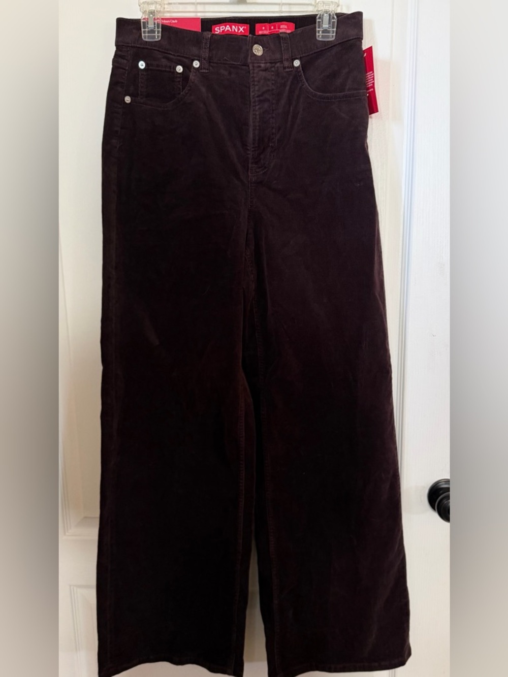 NWT SPANX Corduroy Med Compression Wide Leg Jeans Size M (10)